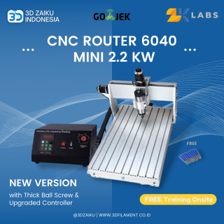Zaiku CNC Router 6040 Mini Mesin CNC PCB Milling with 2.2 KW Spindle